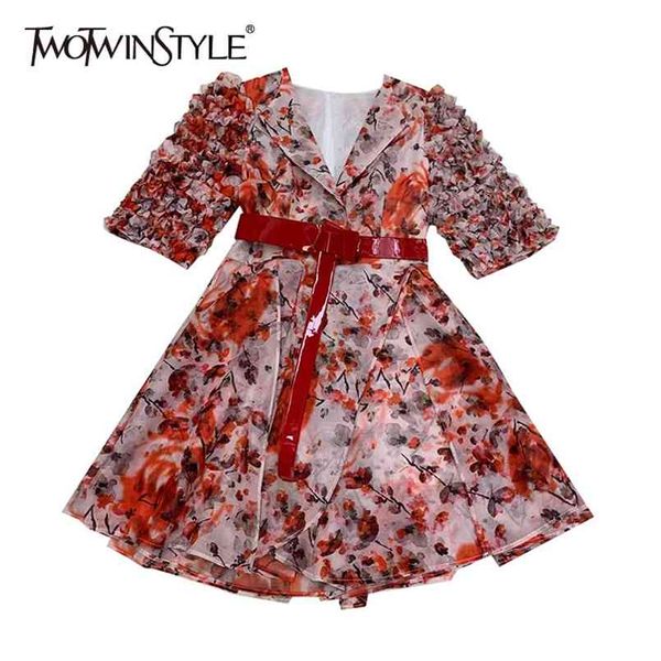 

print patchwork ruffle summer jumpsuit for women lapel half sleeve high waist hit color jumpsuits female fashion 210521, Black;white