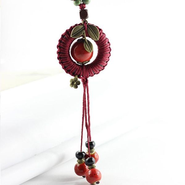 

pendant necklaces wholesale ceramic vintage style jewelry diy fashion necklace for women accessories, Silver