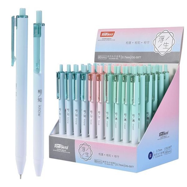 

ballpoint pens 3pcs cute 0.7mm pen blue ink office accessories material escolar writing supply mark ball school stationery, Blue;orange