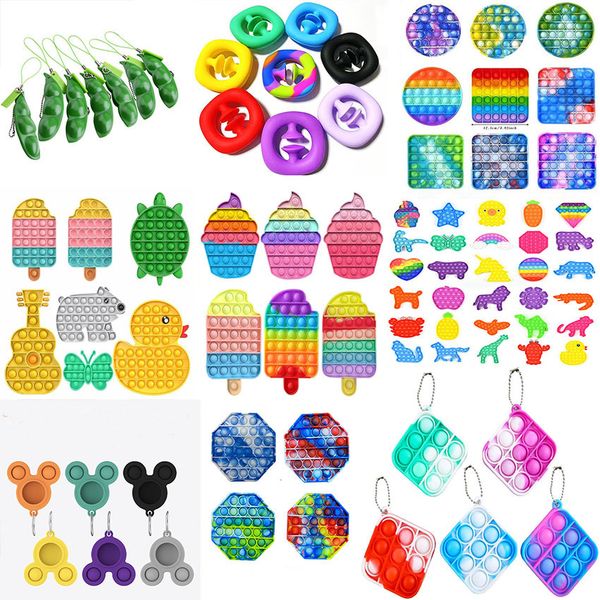 

ainbow push bubble it fidget sensory toy stress reliever stress relief toys anxiety relief toys for kids birthday party gifts