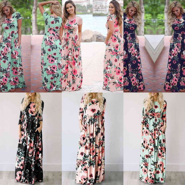 Mulheres verão floral impressão maxi vestido 2019 branco boho vestido de praia mulheres festa de noite vestido longo plus size vestidos feminino x0521