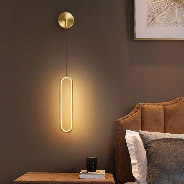 

wall lamps minimalist bedroom bedside lamp modern living room background nordic led lights staircase lighting sconce