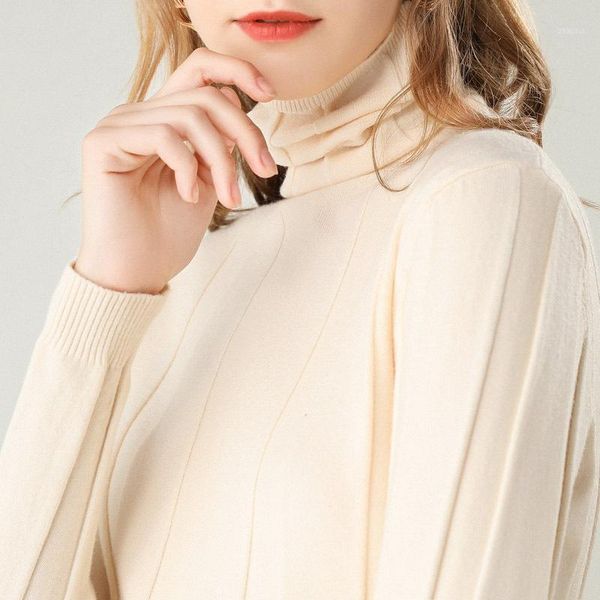 

women's sweaters women sweater knitted ribbed pullover long sleeve solid color turtleneck slim jumper autumn winter soft warm clothes, White;black