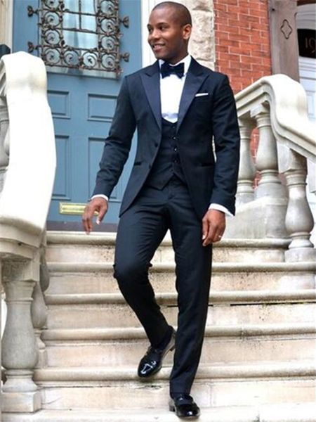 

men's suits & blazers tuxedo wedding custom-made male lapel peaked suit fine blazer three piece (jacket + pants vest), White;black