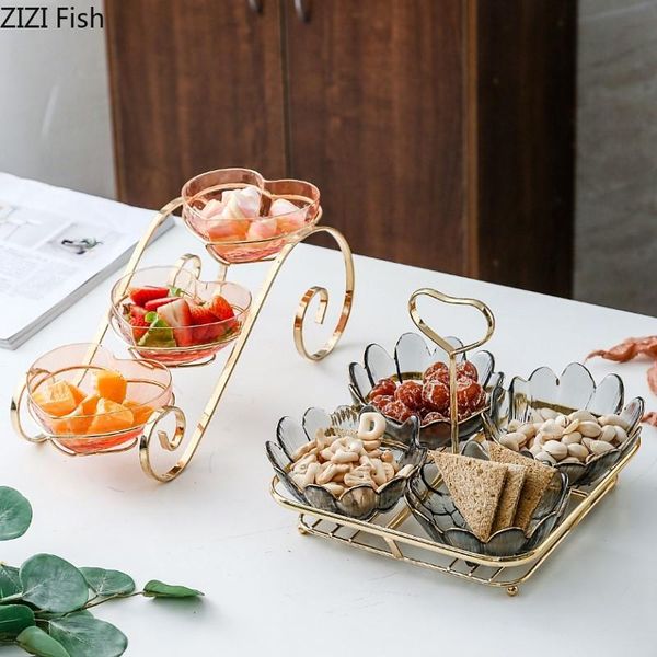 

dishes & plates creative glass dried fruit plate living room deskfashion snack stand exquisite bowl candy home decor