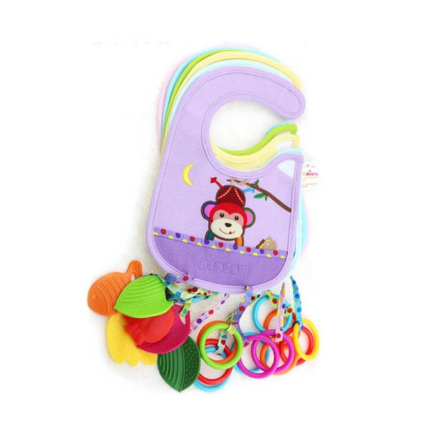 

baby bibs burp cloths newborn boys girls accessories cartoon animal infant feeding pacifier kids chew toy b8394