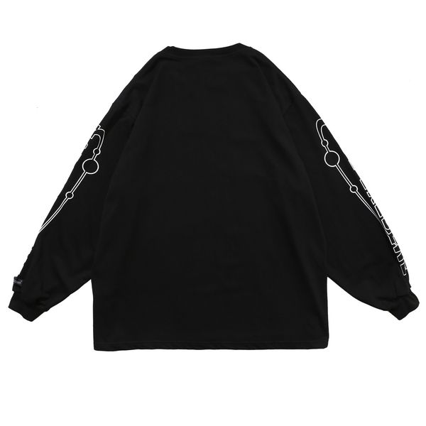 

hoodies hip shirts printed streetwear oversize harajuku long-sleeve t-shirts, Black