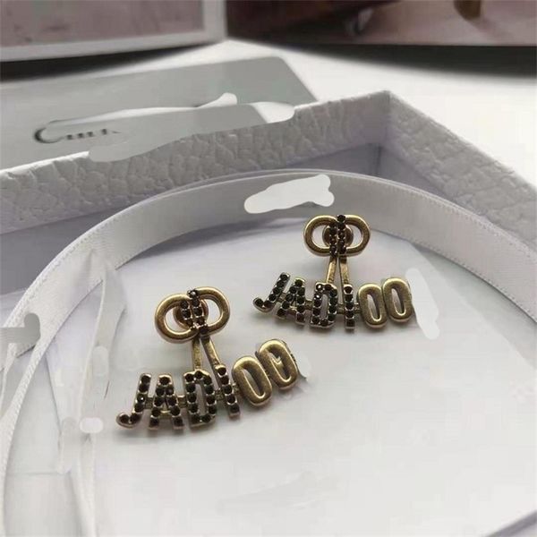 

special offer designer jewelry letter set black fashion 925 silver needle earrings female c1xt