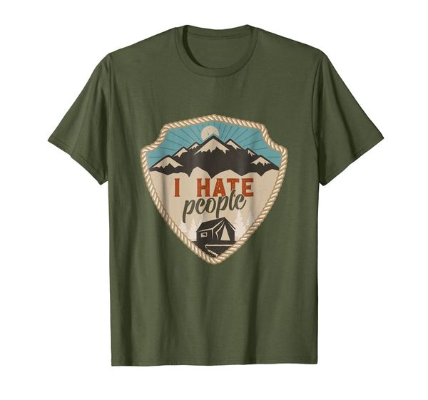 

i hate people life is better around the campfire shirt, White;black