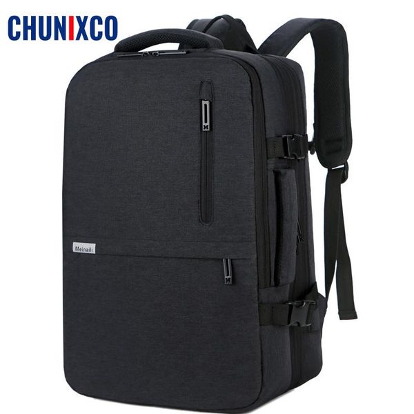 

backpack chunixco 17 inch lapmen expanded travel bag usb recharging multi-layer space back pack male bags anti-thief mochila