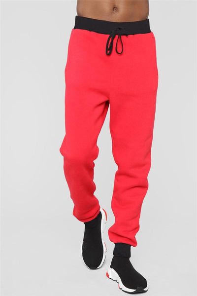 

men's pants men casual solid sports autumn, Black