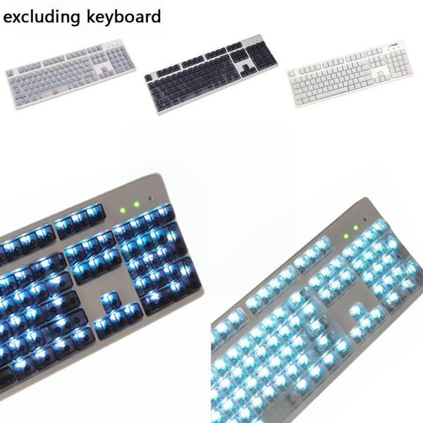 

keyboard covers 104pcs/set abs transparent no printed keycaps oem profile full mechanical engraved transparency for mx a7h8