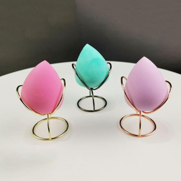 

metal makeup sponge holder y shaped beauty powder puff blender storage rack professional cosmetic drying stand sponges, applicators & cotton