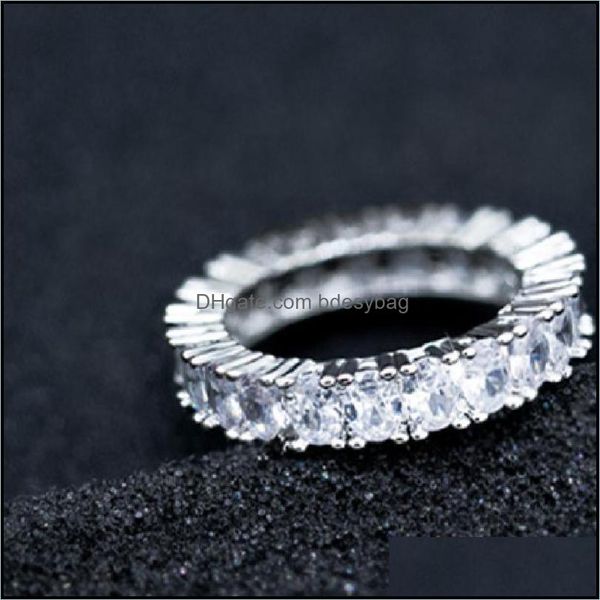 

cluster jewelrycluster rings selling explosives european and american ladies zircon ring jewelry birthday gift party drop delivery 2021 zze9, Golden;silver