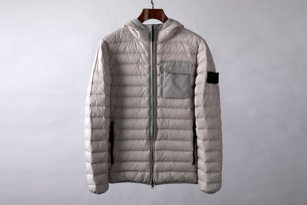 

the men air hooded down jacket windbreaker zipper hoodies patchwork jackets stone running sports hoody jogger casual island coat e2a00, Black;brown