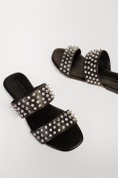 

slippers women's black genuine leather