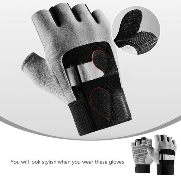 

cycling gloves 1 pair nonslip protective shockproof breathable sports riding half finger for outdoor men women(grey, size, Black