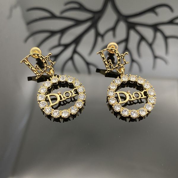 

chandeliers earrings dijia / dejia 2021 d letter diamond for women, Silver
