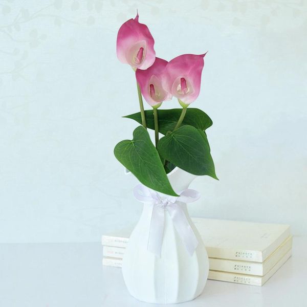 

1pc multicolor artificial flower latex real bridal wedding bouquet home decoration creative flores artificiales party decorative flowers & w