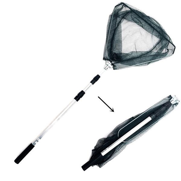 

ly fishing net aluminum alloy retractable folding landing for fif66 boat rods
