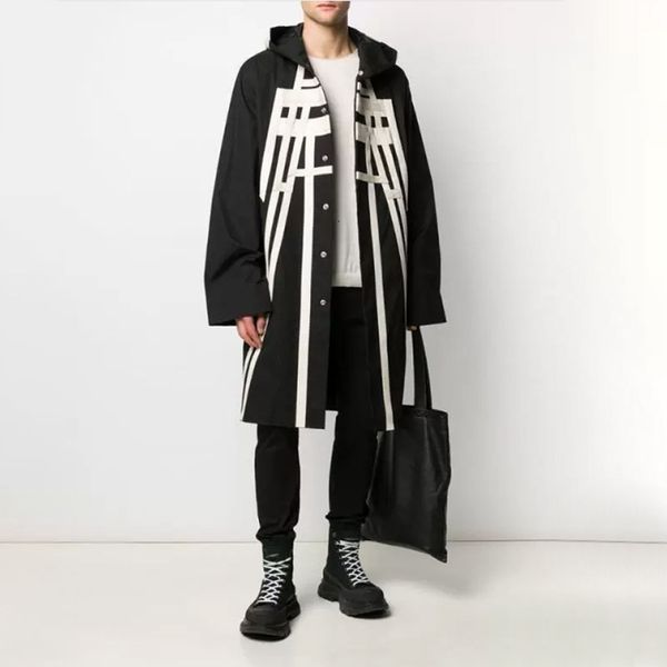

women's trench coats women hooded long winter colorblock normcore oversize loose midi kgjo, Tan;black