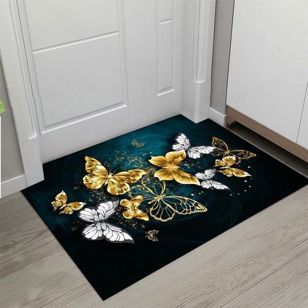 

carpets butterfly printed doormat living rooms anti-slip carpet absorbent shower bath mat floor bedroom kitchen rug hallway door mats