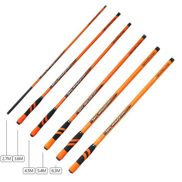

boat fishing rods 2021 2.7m-6.3m ultra light stream hard travel rod carbon fiber hand pole carp feeder