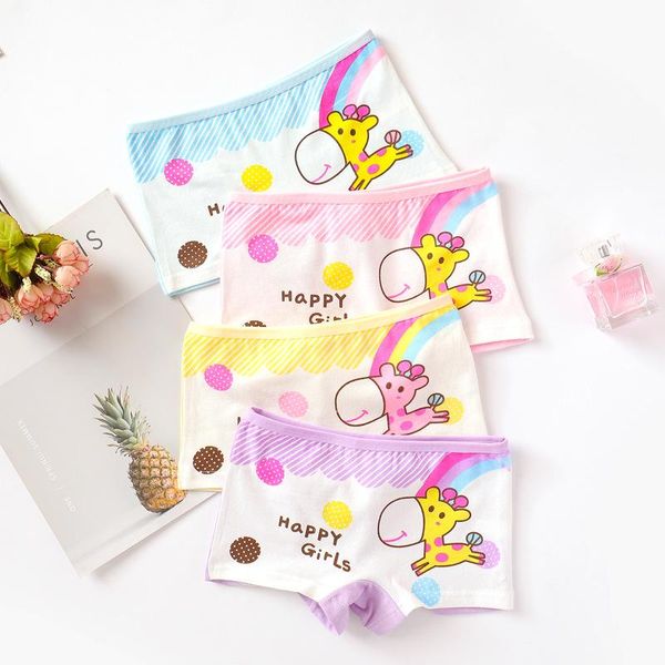 

4pc cartoon girls underwear cotton boxer panties kids underpant shorts, Camo