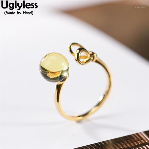 

cluster rings uglyless icons natural dominica blue perot amber for women hollow bow sweet gift jewelry beeswax 925 silver ring1, Golden;silver