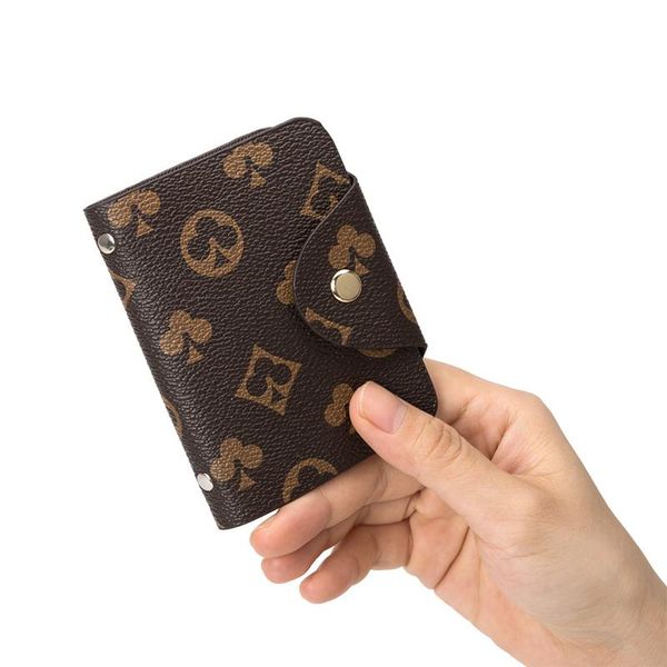 

card holders holder men's women's bank multi-card slot small and simple id mini, Brown;gray