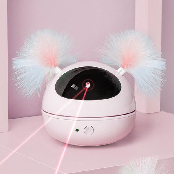 

cat toys electronic motion feather infrared toy flutter rotating interactive puzzle smart pet ball teaser for kitten