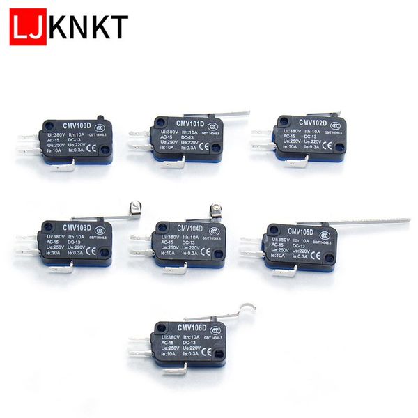 

smart home control 2pcs micro switch waterproof durable roller lever arm momentary self-resetting rated current 10a type 187 terminals