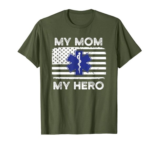 

my mom my hero - proud son or daughter of an emt paramedic, White;black