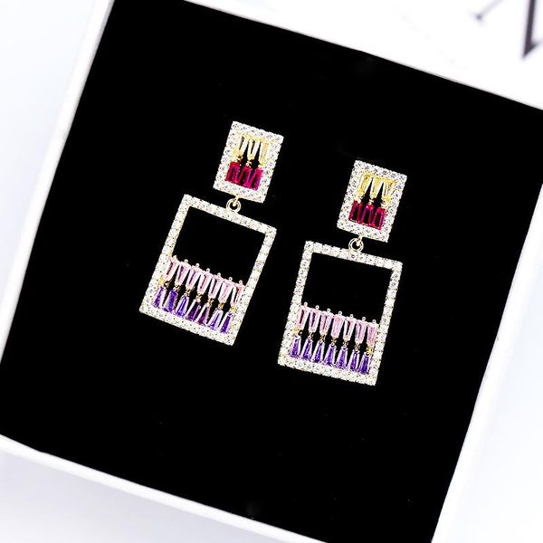 

dangle & chandelier queen lotus vintage long statement pearl earrings for women cubic zircon tassel drop jewelry, Silver