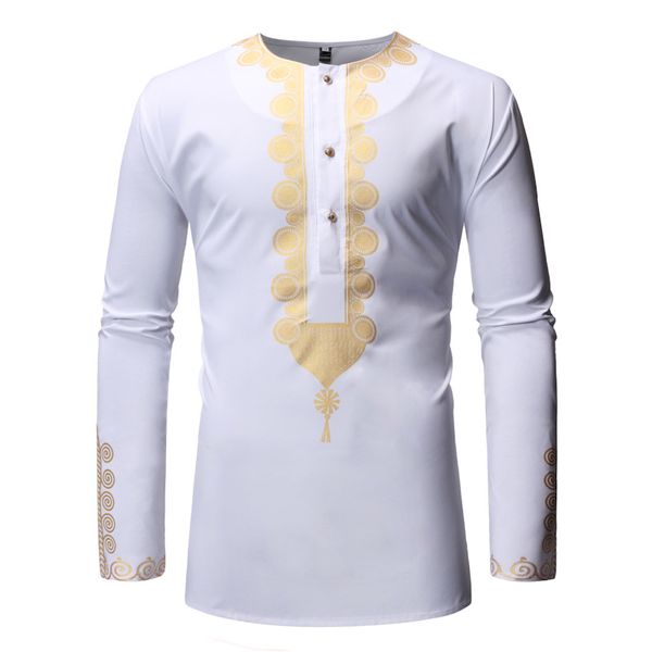

personalized graphic design tribal pattern men's african large long-sleeved t-shirt fashion novelty luxury comfortable light and breath, White;black