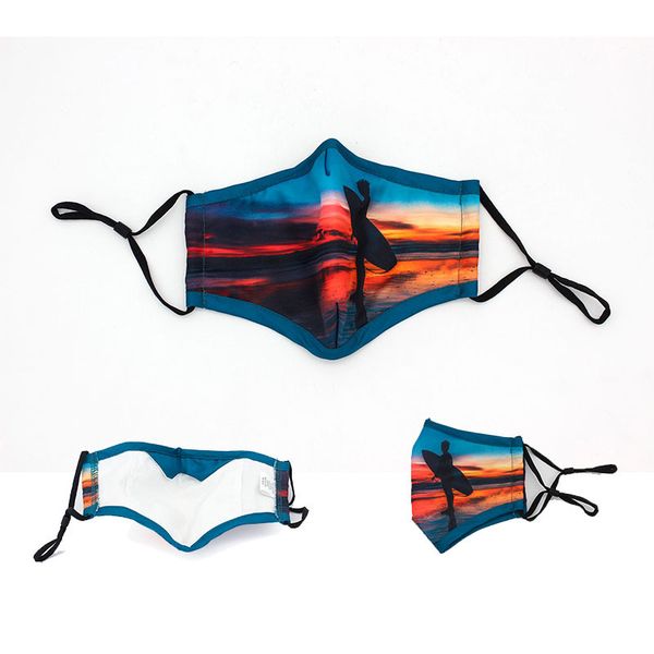 

printed fashion pm2.5 dust and haze proof ptfe cotton mask folding mask washable