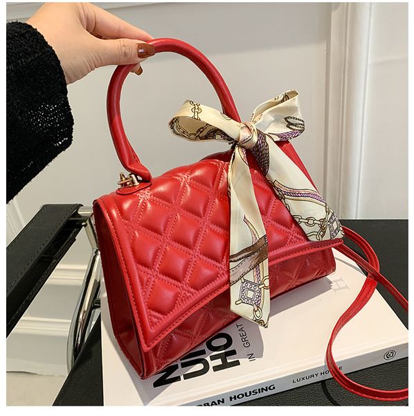 

design bags small female new fashion one shoulder portable small square net foreign style broadband messenger bag