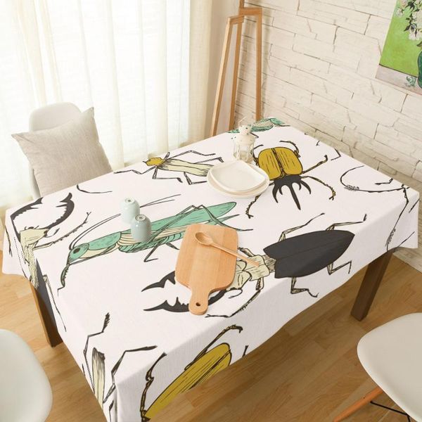 

table cloth animal flying insect chafer tablecloth linen cotton spandex elastic dining chair slipcover kitchen cover