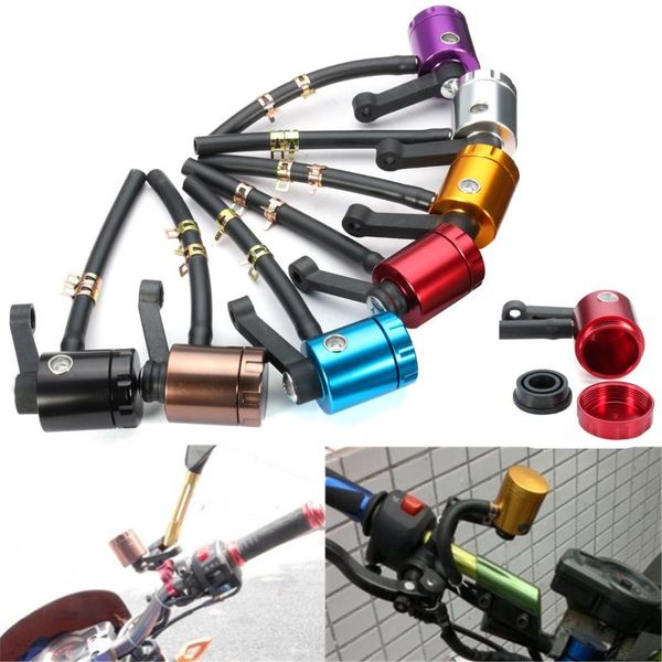 

motorcycle brakes universal aluminum front brake clutch fluid oil reservoir cup bottle
