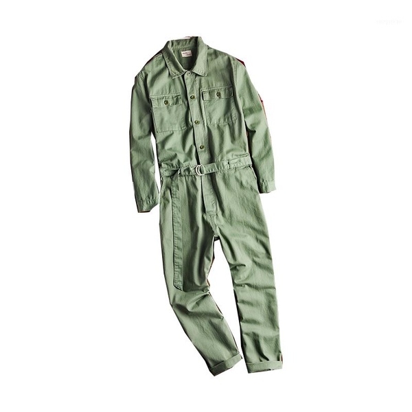 

men's pants pocket long sleeve jumpsuit green suit hip hop loose casual, Black