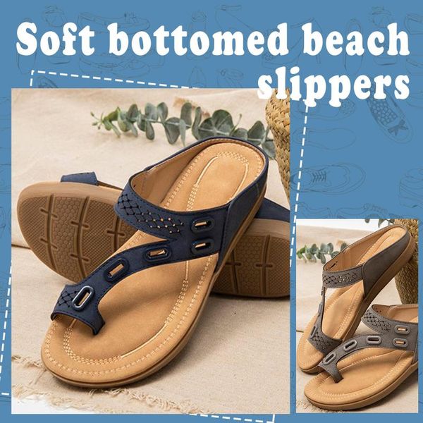 

women pu leather shoes comfy platform flat sole ladies casual soft big toe foot correction sandal orthopedic bunion 2021 slippers, Black