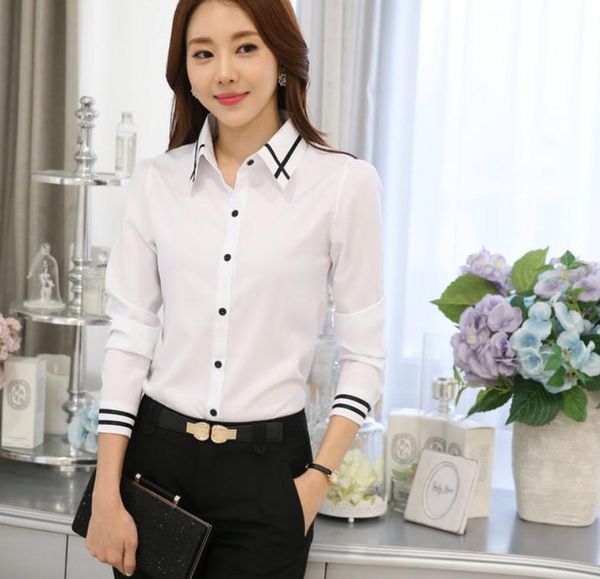 

2021 summer fashion long sleeve women's shirt@06, White