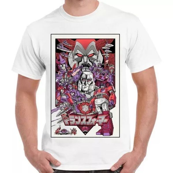 

transformers movie poster gift cool retro t shirt 1740, White;black