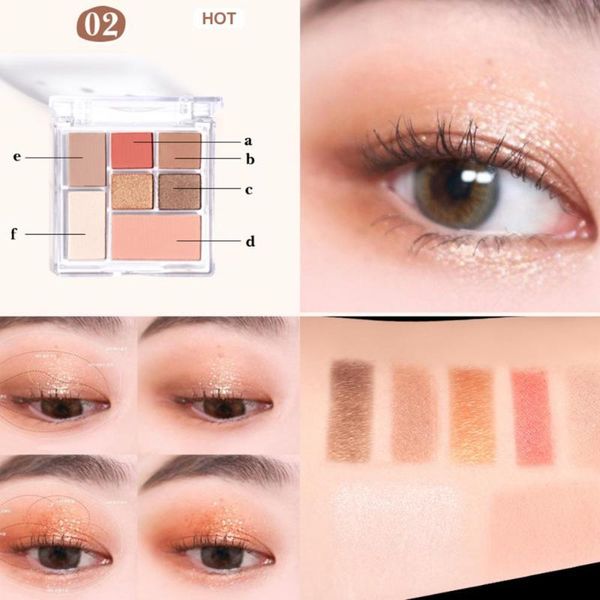 

eye shadow 7 colors eyeshadow palette matte pearlescent effect delicate texture long-lasting makeup waterproof cosmetic