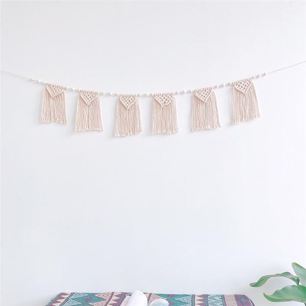 

decorative objects & figurines bohemian fringe garland banner woven handmade macrame wall hanging wedding decoration for home