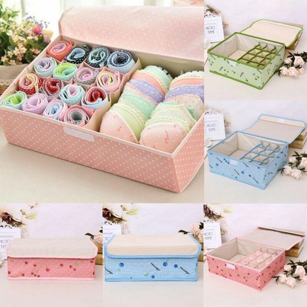 

12+1 cosmetic makeup bag underwear bra socks ties drawer storage organizer box closet divider tidy /by bags & cases