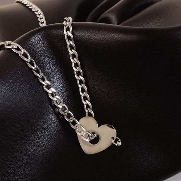 

chains in 2021 hiphop/rock punk metal trendy hip pendant necklace contracted sell like cakes the baroque women, Silver