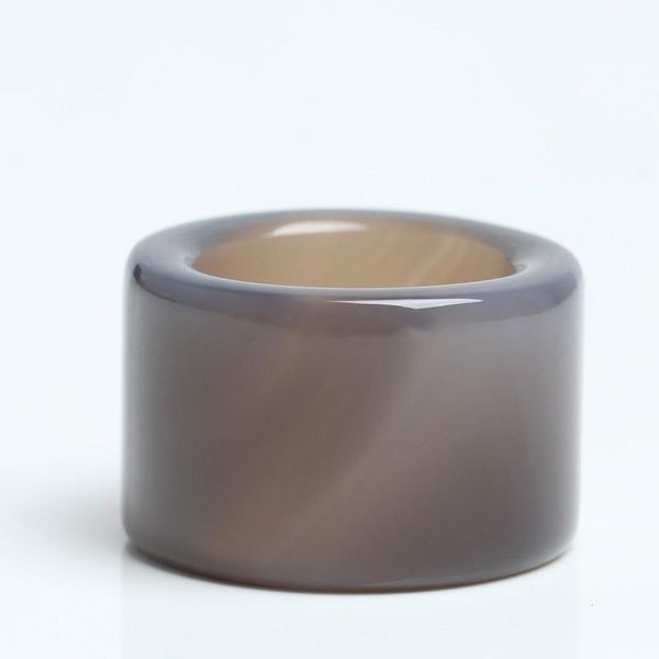

cluster rings good quality natural smoke gray banzhi men boy's fashion finger ring jewelry, Golden;silver