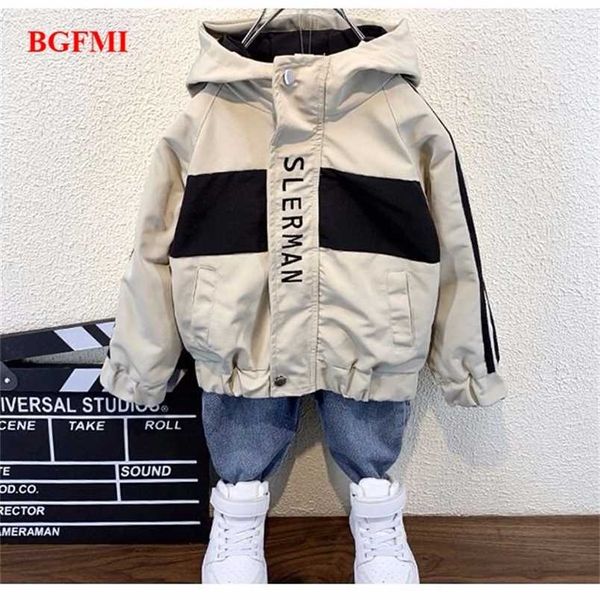 

baby boy jacket autumn lined kids coats fashion letter zipper boys spring korean children's windbreaker outerwear 211011, Blue;gray