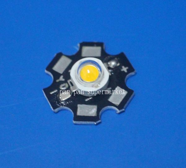 Lichtperlen, 100 Stück, 3 W, Hochleistungs-Chip, weiß, warm, Perlen-Emitter, LED-Birne, Dioden, Lampe mit 20 mm Stern-PCB-Platine-Kühlkörper